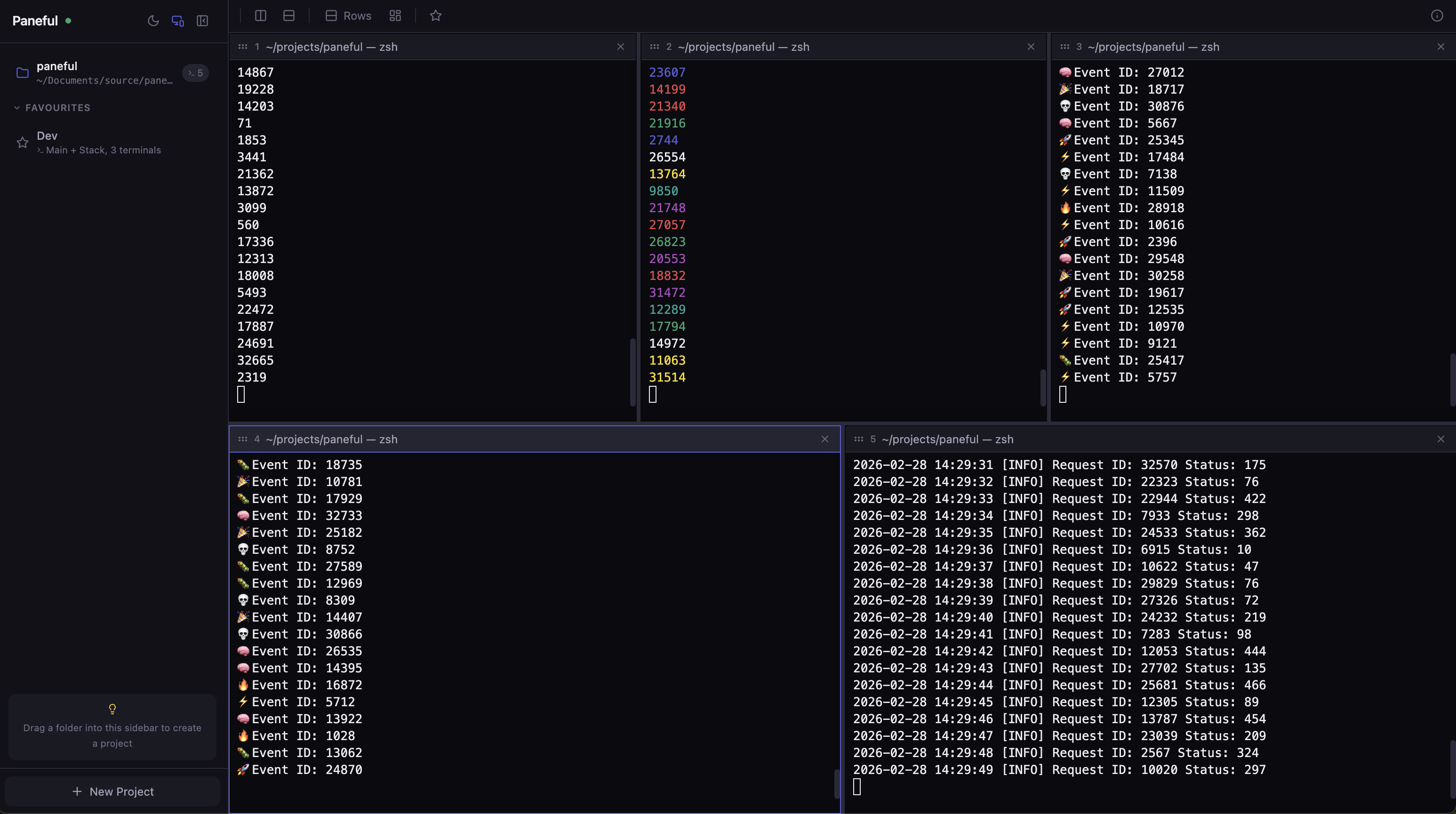 Paneful — split pane terminal in the browser